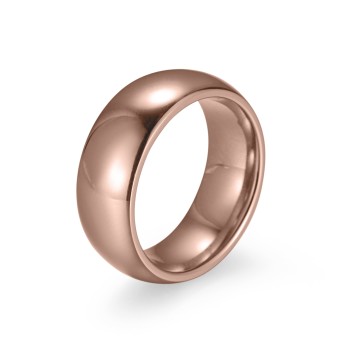 ZEEme Stainless Steel Ring Edelstahl glanz poliert rose vergoldet 016 (50,5)