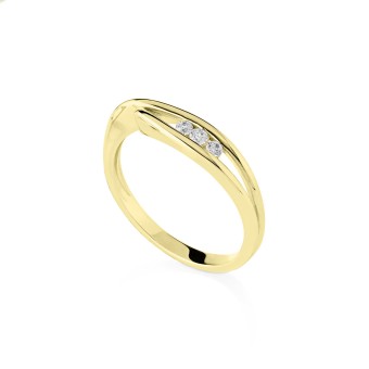 Orolino Ring Gold 585 mit 3x Brillant zus. 0,10ct. 054 (17,2)