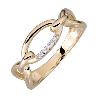 Orolino Ring Gold 585 mit 5x Brillant 0,025ct. 054 (17,2)