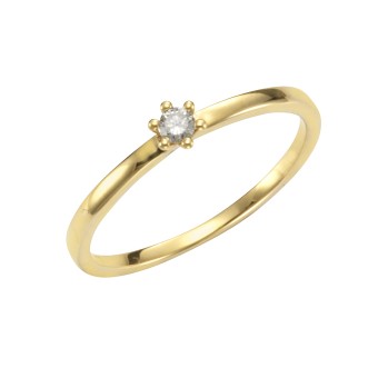 Orolino Ring Gold 585 mit Brillant 0,07ct. 052 (16,6)