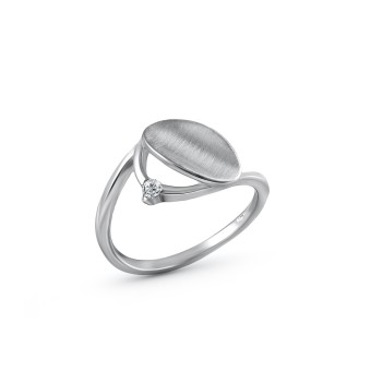 Ring Silber 925 rhodiniert Zirkonia 052 (16,6)