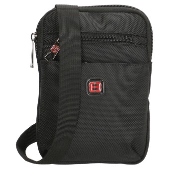 HTI-Living Schultertasche mit Logo Patch Schwarz 