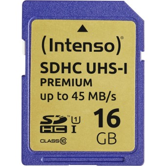 Intenso SD Speicherkarte SDHC Card 16GB Class 10 UHS-I Premium 