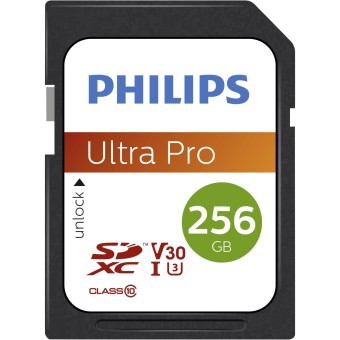 Philips SD Speicherkarte SDXC Card 256GB Class 10 UHS-I U3 V30 A1 