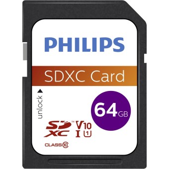 Philips SD Speicherkarte SDXC Card 64GB Class 10 UHS-I U1 