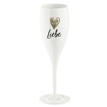 Koziol Sektglas 100 ml mit Druck CHEERS No. 1 LIEBE 