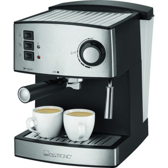 Clatronic Siebträger ES 3643 schwarz-inox Espressoautomat 15 Bar 