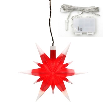 Sigro Weihnachtsstern mit Timer Rot/Weiß 