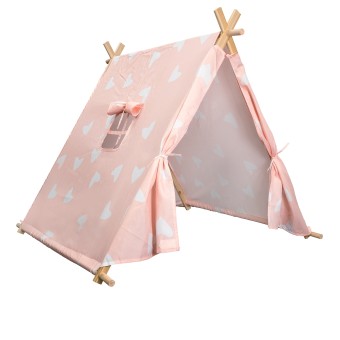 HTI-Living Spielzelt Kinder-Tipi Rosa mit Herzen