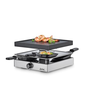Spring Raclette 4 mit Alugrillplatte Classic Silber