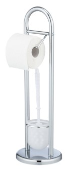 Wenko Stand WC-Garnitur Mod. Siena Chrom, aus Stahl 