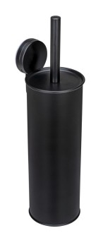 Wenko Static-Loc® Plus WC-Garnitur Mod. Pavia Schwarz, geschlossen, Befestigen ohne Bohren 