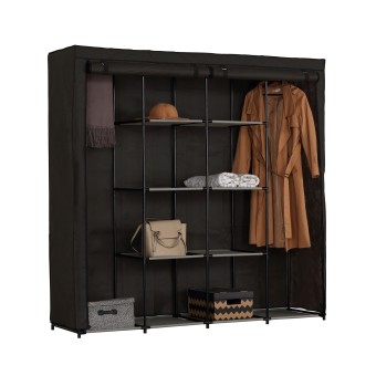 HTI-Living Stoffschrank XL Lena Dunkelgrau 