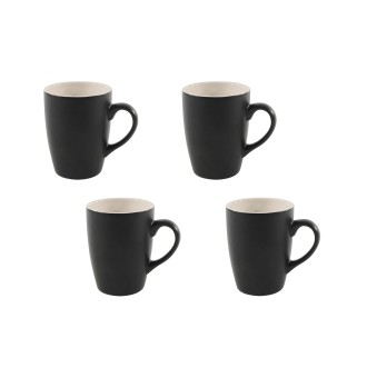 Neuetischkultur Tasse 4er Set Black Matt 