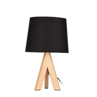 HTI-Living Tischlampe mit Holzbeinen Schwarz