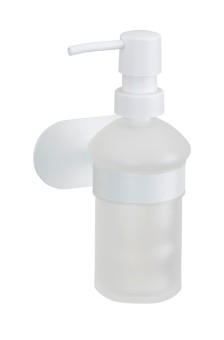 Wenko Turbo-Loc® Seifenspender Orea White matt, aus rostfreiem Edelstahl 