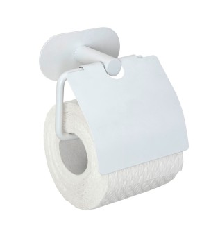 Turbo-Loc® Toilettenpapierhalter mit Deckel Orea White matt, aus rostfreiem Edelstahl 