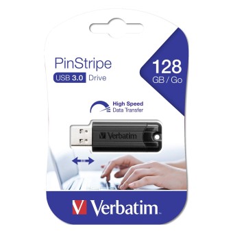 Verbatim USB-Stick Store n Go 128GB Pinstripe USB 3.0 black 49319 