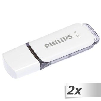 Philips USB-Stick USB 2.0 2-Pack 32GB Snow Edition Shadow Grey 