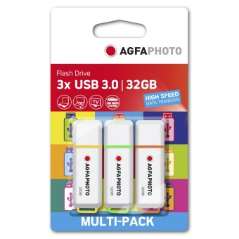 Agfa Photo USB-Stick USB 3.2 Gen 1 32GB Color Mix MP3 