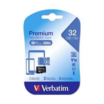 Verbatim microSD Speicherkarte microSDHC 32GB Class 10 UHS-I 44013 