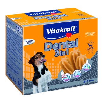 Vitakraft Vitakraft Dental 3in1 Multipack - Zahnpflege-Snack für Hunde von 5-10 kg 16x 7 Sticks