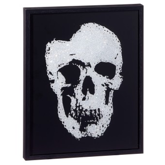 HTI-Living Wandbild Glitzer klein Totenkopf 