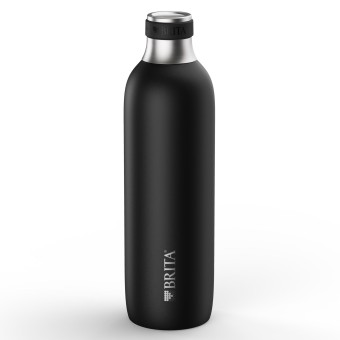 Wasseraufbereiter sodaTRIO Edelstahlflasche schwarz groß 