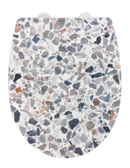 Wenko WC-Sitz Terrazzo High Gloss, aus bruchstabilem Thermoplast 