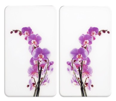 Wenko Herdabdeckplatte Universal Orchideenblüte 2er Set, für alle Herdarten 