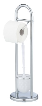 Wenko Stand WC-Garnitur Siena Chrom, aus Stahl 
