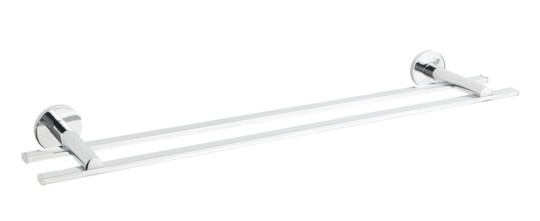 Wenko UV-Loc® Badetuchstange Duo Isera 60 cm, Befestigen ohne Bohren mit innovativem Klebesystem 