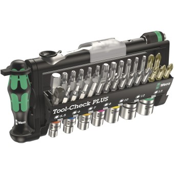 WERA Werkzeugset Tool-Check PLUS Bits-Sortiment mit Ratsche 