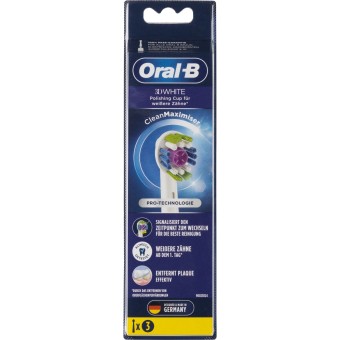 Oral B Zahnpflege Aufsteckbürsten 3er Clean 3D White CleanMaximizer 