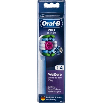 Oral B Zahnpflege Aufsteckbürsten Pro 3D White 4er 