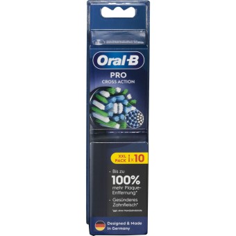 Oral B Zahnpflege Aufsteckbürsten schwarz Pro CrossAction 10er 