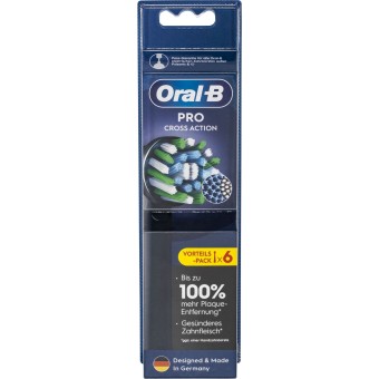 Oral B Zahnpflege Aufsteckbürsten schwarz ProCrossAction CleanMaximizer6er 