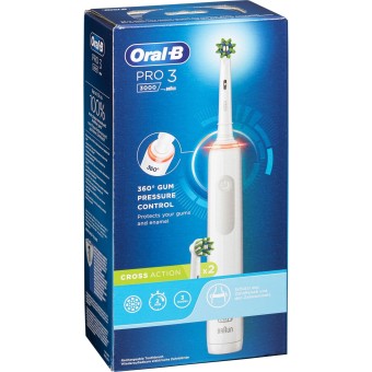 Oral B Zahnpflege PRO 3 3000 Cross Action White Edition 